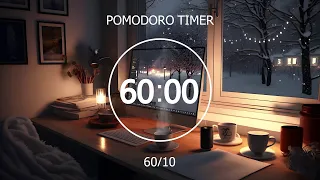 60/10 Pomodoro Timer ★︎ Study With Me ★︎ Lofi Music ★︎ Cozy Room, Deep Focus ★︎ Focus Station