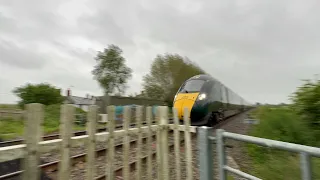 1G27 passing Purton Collins lane level crossing on Monday 13th may 2024