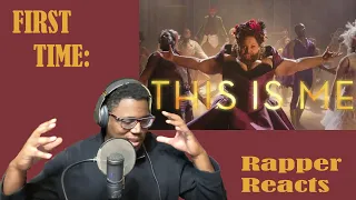 FIRST TIME hearing THIS IS ME from The Greatest Showman (RAPPER REACTS)