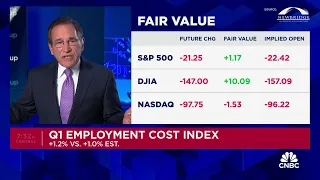 Employment compensation measure increased more than expected in Q1