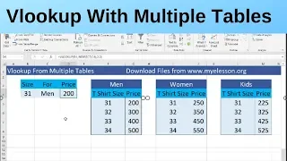 Vlookup from Multiple Tables in Excel