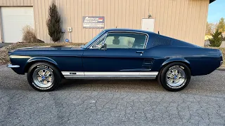 1967 Ford Mustang Fastback GT 427 FE Big Block 4 Speed Nightmist Blue.