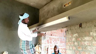 Plastering Techniques _ Loft plastering with Kitchen | House Lintel Slab Plastering with speed