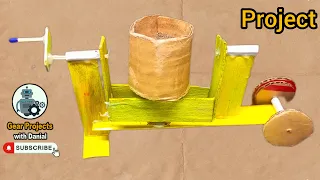 How to Make A Concrete Mixer | Amazing Mini Cement Mixer | Electric Concrete Mixer Science Project