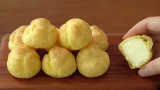 Cream Puffs(Choux Cream) Recipe :: Choux Pastry :: Dessert Recipe