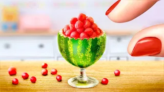 Cocomelon Jello 🍉 Fresh Miniature Watermelon Jelly Decorating | Tasty Miniature Ideas Cake
