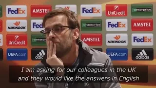 Klopp refused to talk english in germany