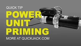 How to Prime Your QuickJack Power Unit