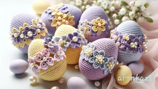 AI image creations on the theme of Easter #crochet