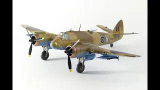 Bristol Beaufighter Mk.VI. Plastic 1:48 scale model from Tamiya (61053). Build video