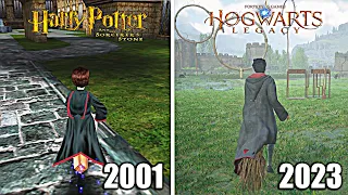 FLIGHT LESSON in Oldest HARRY POTTER Game vs HOGWARTS LEGACY