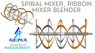 Ribbon mixer blender | Autodesk Inventor | Spiral Mixer Pharmaceutical. @artofrendering