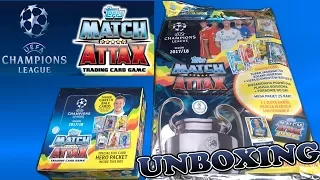 TOPPS CHAMPIONS LEAGUE 17/18 MATCH ATTAX MEGA ZESTAW STARTOWY + BOX UNBOXING