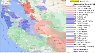 Silicon Valley & Greater Bay Area Real Estate Market Geographical & Graphical Data 2024-01-06 wk #1