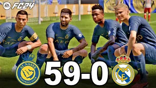 FC 24 - RONALDO ,  MESSI , HAALAND , MBAPPE , NEYMAR ,  All Star | Al NASSR VS  REAL MADRID