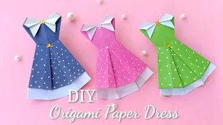 How to make a Pretty Origami Paper Dress // Origami Paper Folding Craft