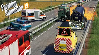 FS19 EMERGENCY #25 - Camion esploso in Autostrada!