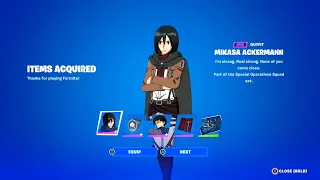 How to Get ATTACK ON TITAN SKINS for FREE in Fortnite!