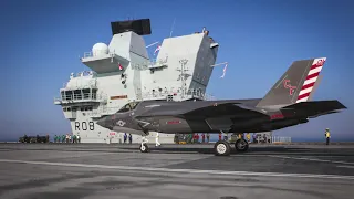 Marinha dos EUA e Operações F-35B da Marinha Real britânica no HMS Queen Elizabeth (R08)