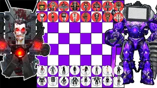 CHESS ranks up tournament GMAN CURSED Team vs TV + DRILL TITAN SKIBIDI TOILET