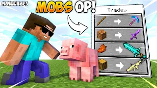 Minecraft But Every Mob Trade OP ITEMS...