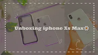 iPhone Xs max 256 gb Unboxing ✨ Aesthetic Unboxing  (Cases+Camera Test)📦📷 It's Anusha💚