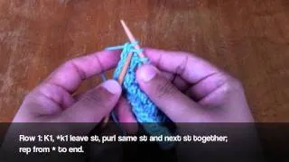 How to Knit Left Handed: The Slanting Open-Work Stitch