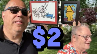 I PAID $2 Keith Haring ART LOT! Yard Sale Saturday! May 2024