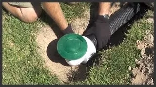 How to install a lawn pop-up drain