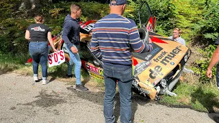 Ypres WRC Belgium 2022 Bjorn Syx BMW M3 Big crash Hollebeke ss12