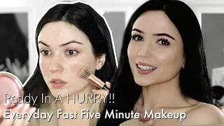 QUICK & EASY 5 MINUTE MAKEUP TUTORIAL | You can do it in your CAR!!