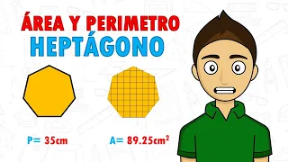 PERÍMETRO Y ÁREA DEL HEPTÁGONO Super facil - Para principiantes