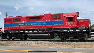 Rare Georgia Northeastern 5 Locomotives at 1 Railroad Crossing