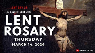 HOLY ROSARY THURSDAY 💜 Lent 2024 💜 March 14 💜 Prayers for Lent