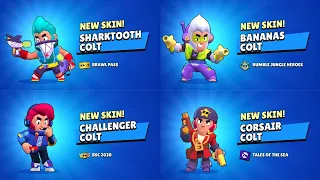 ALL COLT SKINS UNLOCK ANIMATION | Brawl Stars