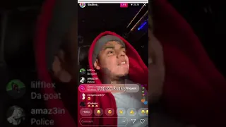 6ix9ine On Live In Chicago Says "He's pulling up to O'block aka Chief keef hood