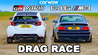 BMW E46 M3 v Toyota GR Yaris: DRAG RACE