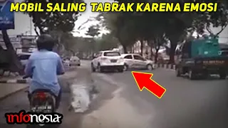 ENDINGNYA MENYESAL..! Aksi Saling Tabrak Akibat Emosi Di Jalan