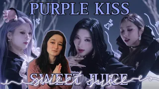 reacting to PURPLE KISS 퍼플키스 - Sweet Juice | horror hotel with knees that are gonna hurt