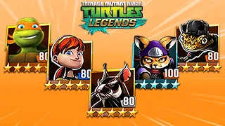 TMNT Legends Splinter, April, Mikey, Alopex, Mondo Gecko