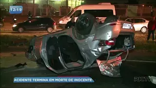 Grave acidente de trânsito envolvendo três veículos termina com a morte de uma pessoa