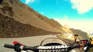 SUPERMOTO passo STELVIO downhill CRF450 FULL THROTTLE