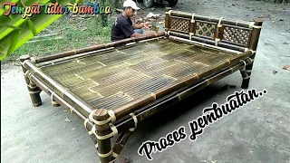 Membuat tempat tidur dari bambu//ranjang bambu..