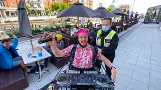 SECURITY gets VIOLENT with MOBILE DJ...