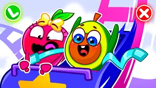 Buckle Up Song! 🚙🚘🚌 Put On Your Seatbelt Song 🥑 Safety Rules for Kids and Nursery Rhymes