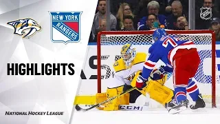 NHL Highlights | Predators @ Rangers 12/16/19