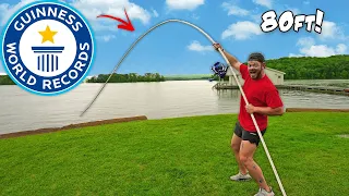 Building The World's BIGGEST Fishing Rod! (World Record)
