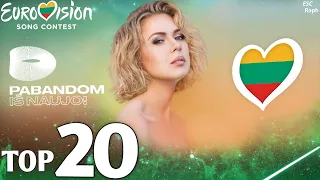 Pabandom Iš Naujo 2023 - My Top 20 (Lithuania 🇱🇹 Eurovision 2023)