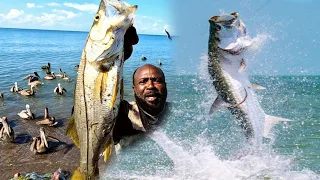 hunting big monster tarpon get caught online and this is what happened,.......