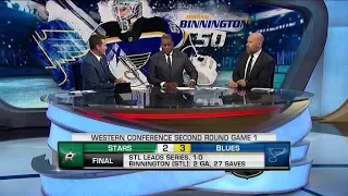 NHL Tonight:  Jordan Binnington continues his playoff success vs Stars  Apr 25,  2019